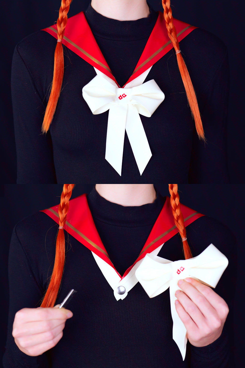 Shiny Classic Clip On Bow