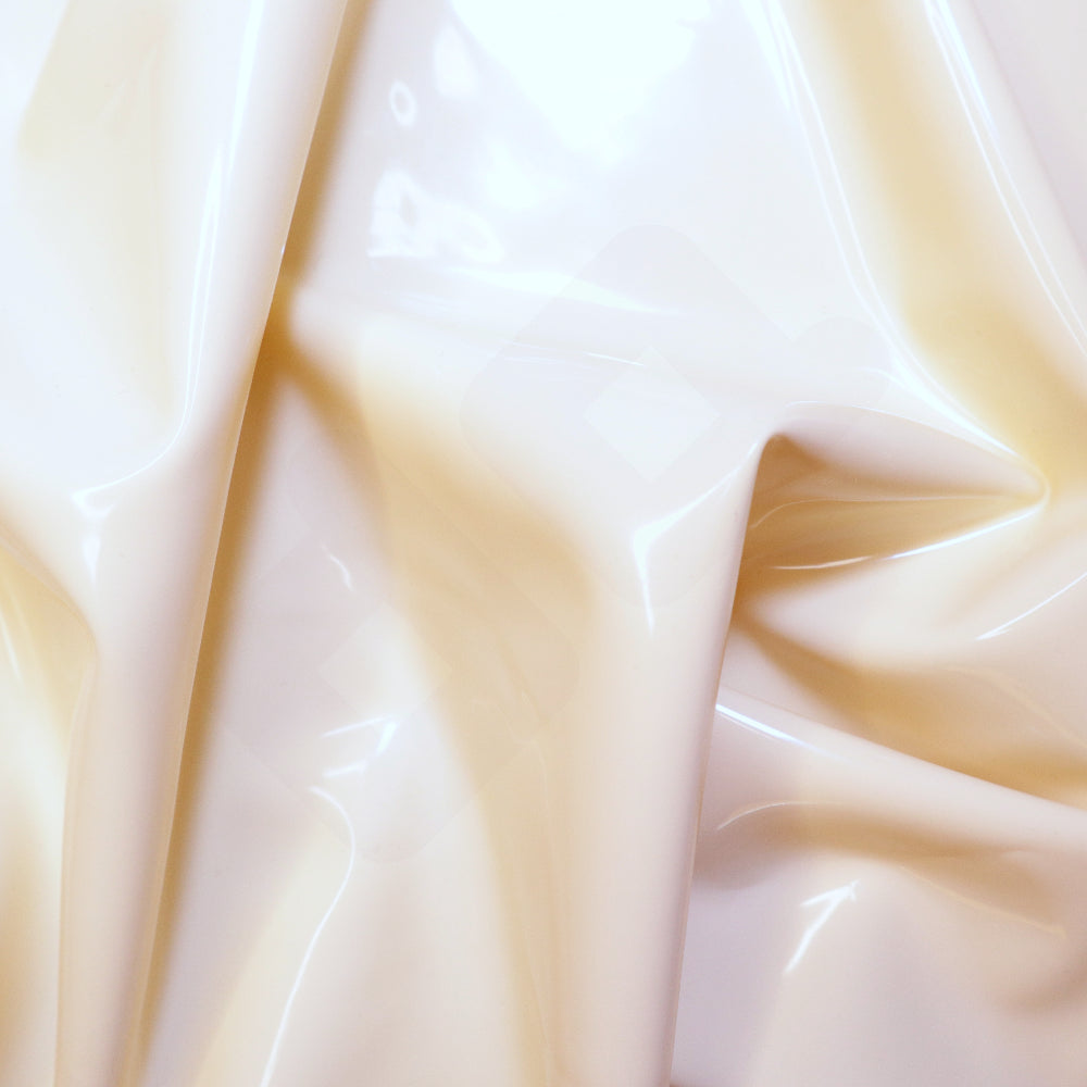 Close-up of a shiny white latex sheet