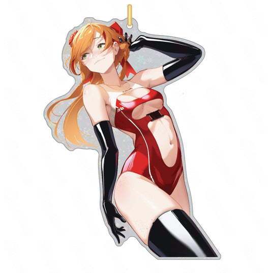 Holo Acrylic Charm: Waveline Swimsuit Akiko