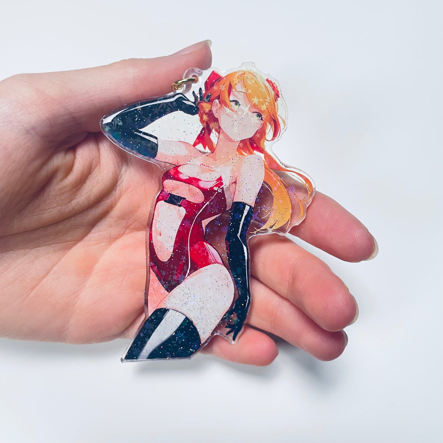 Holo Acrylic Charm: Waveline Swimsuit Akiko