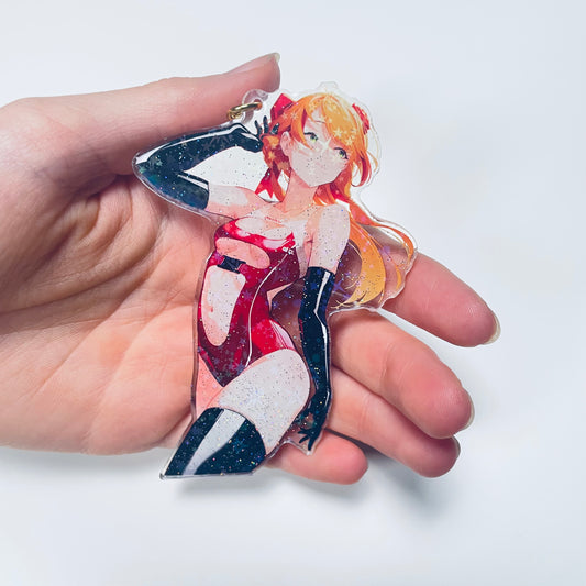 Holo Acrylic Charm: Waveline Swimsuit Akiko