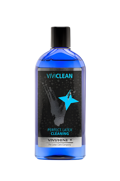 Viviclean bottle for perfect latex cleaning on a white background