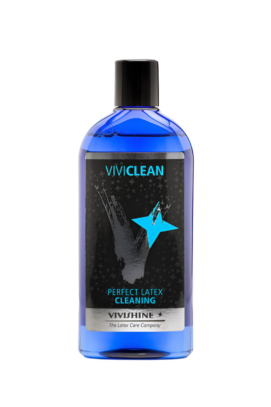 Viviclean bottle for perfect latex cleaning on a white background