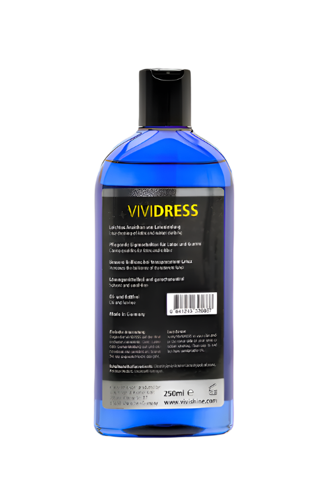 Blue bottle with black cap and label on a white background